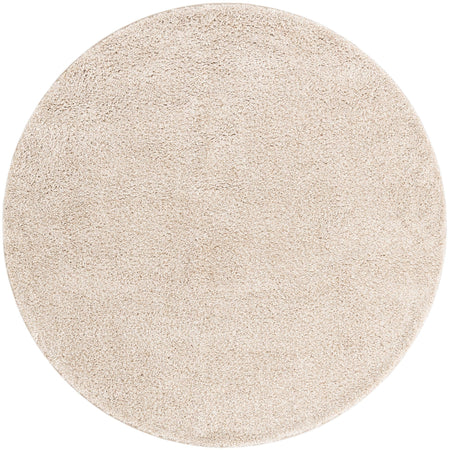 Solid Shag Seaside Collection Area Rug - Azure Cove (Ivory)