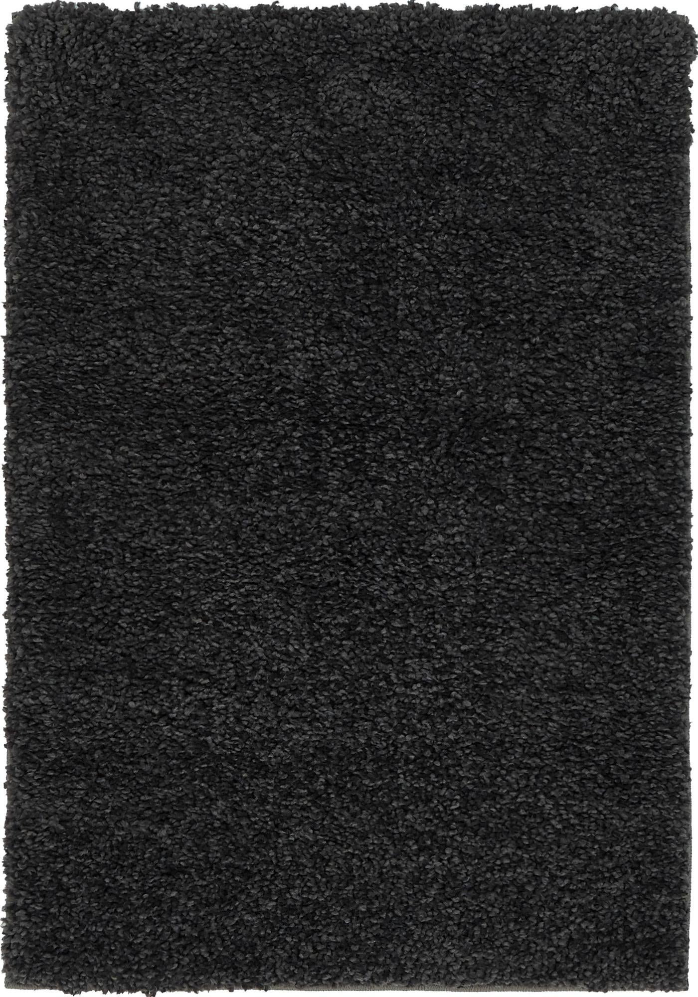 Solid Shag Seaside Collection Area Rug - Azure Cove (Charcoal)