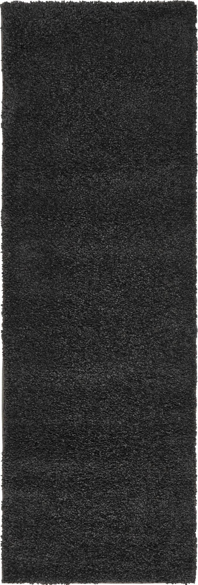 Solid Shag Seaside Collection Area Rug - Azure Cove (Charcoal)