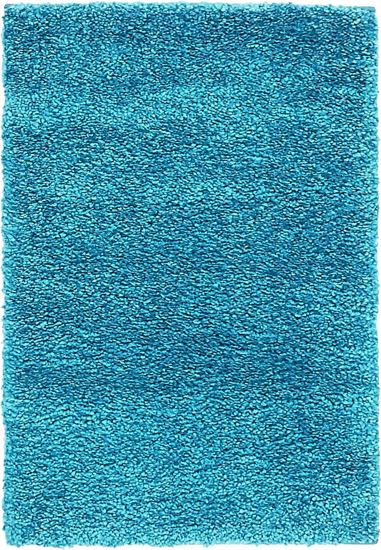 Solid Shag Seaside Collection Area Rug - Azure Cove (Turquoise)