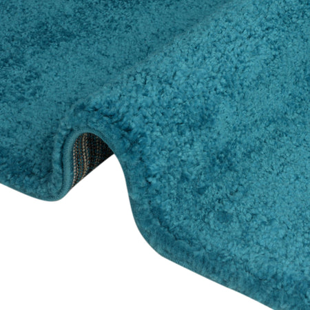 Solid Shag Seaside Collection Area Rug - Azure Cove (Turquoise)