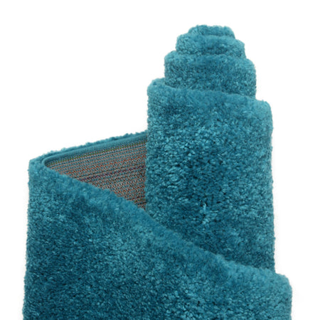 Solid Shag Seaside Collection Area Rug - Azure Cove (Turquoise)