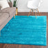 Solid Shag Seaside Collection Area Rug - Azure Cove (Turquoise)