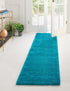 Solid Shag Seaside Collection Area Rug - Azure Cove (Turquoise)