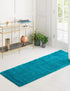 Solid Shag Seaside Collection Area Rug - Azure Cove (Turquoise)