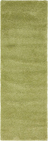 Solid Shag Seaside Collection Area Rug - Azure Cove (Light Green) Runner Light Green  lifestyle 16