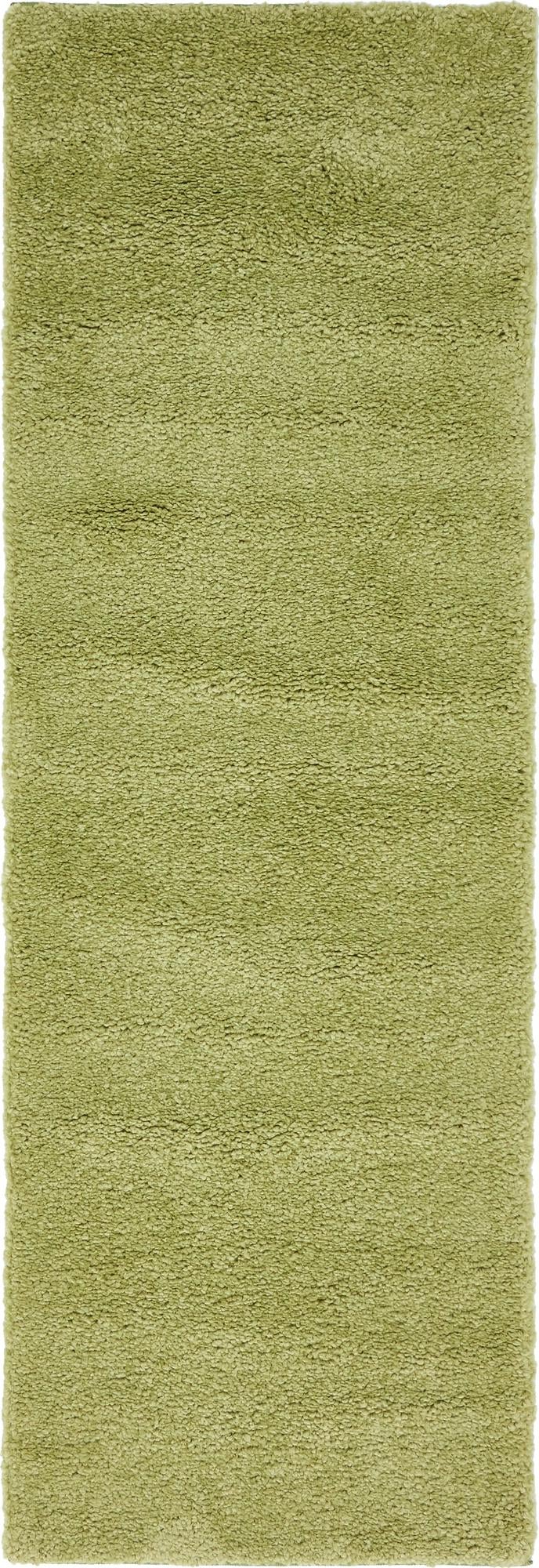 Solid Shag Seaside Collection Area Rug - Azure Cove (Light Green)