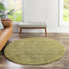 Solid Shag Seaside Collection Area Rug - Azure Cove (Light Green) Round Light Green  lifestyle 49