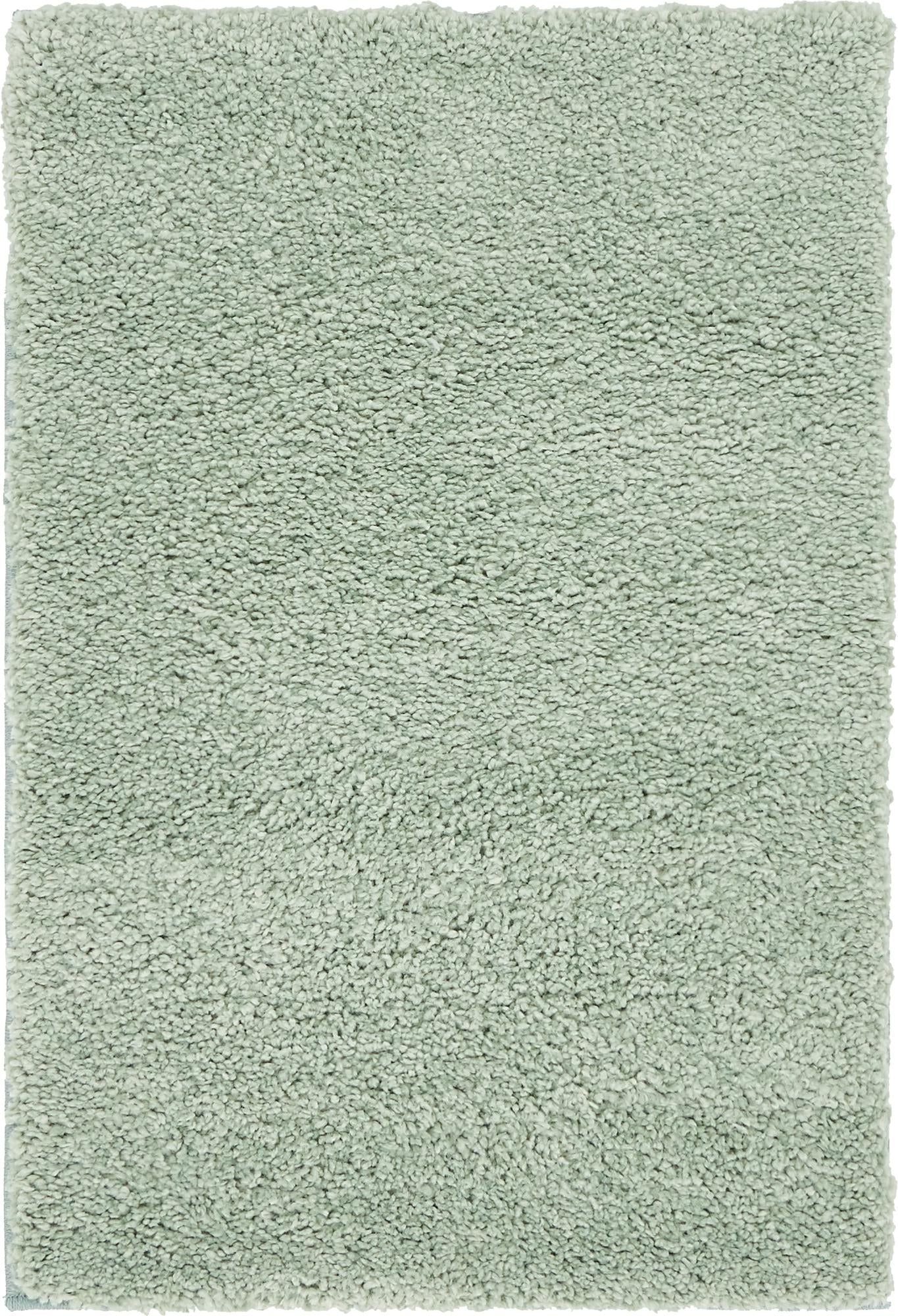 Solid Shag Seaside Collection Area Rug - Azure Cove (Light Blue)