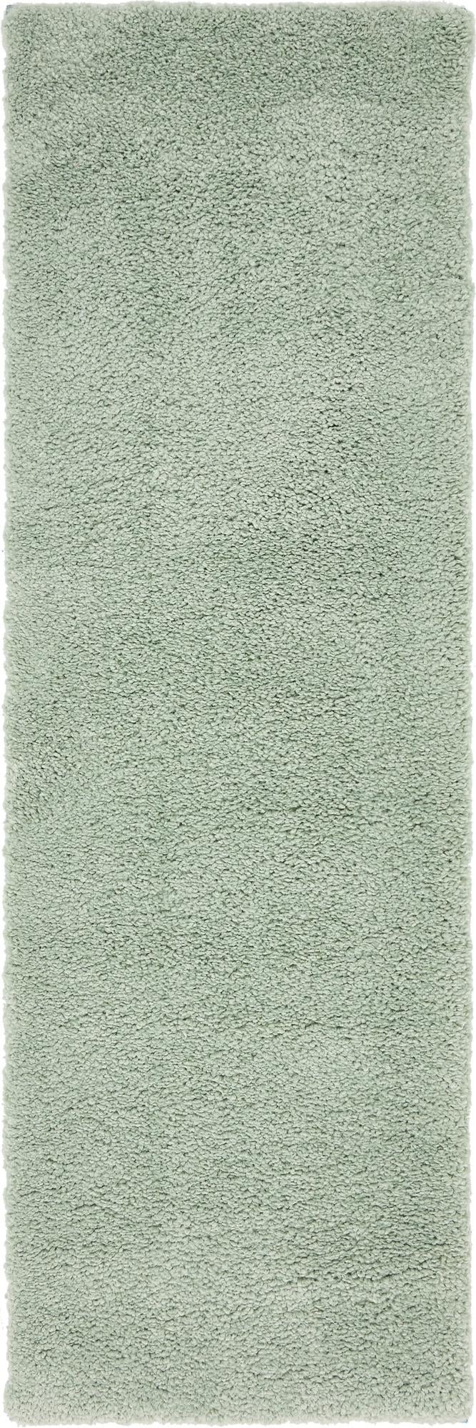 Solid Shag Seaside Collection Area Rug - Azure Cove (Light Blue)