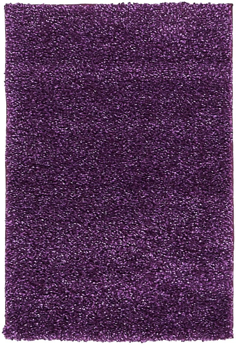 Solid Shag Seaside Collection Area Rug - Azure Cove (Violet)