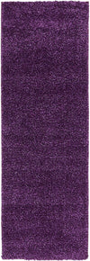 Solid Shag Seaside Collection Area Rug - Azure Cove (Violet) Runner Violet  lifestyle 15