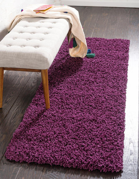 Plush Oasis Collection Area Rug - Serenity (Eggplant Purple)