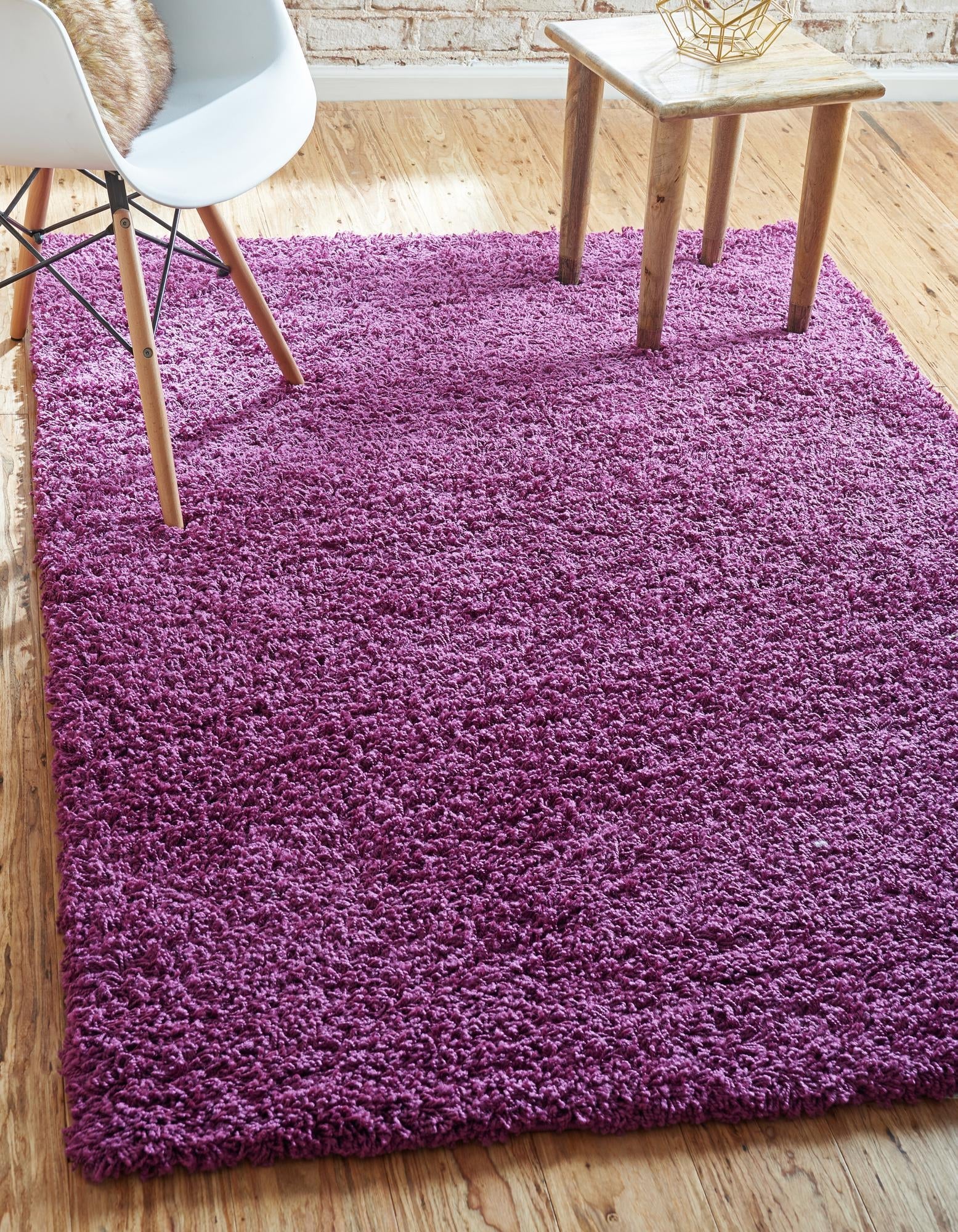 Plush Oasis Collection Area Rug - Serenity (Eggplant Purple)