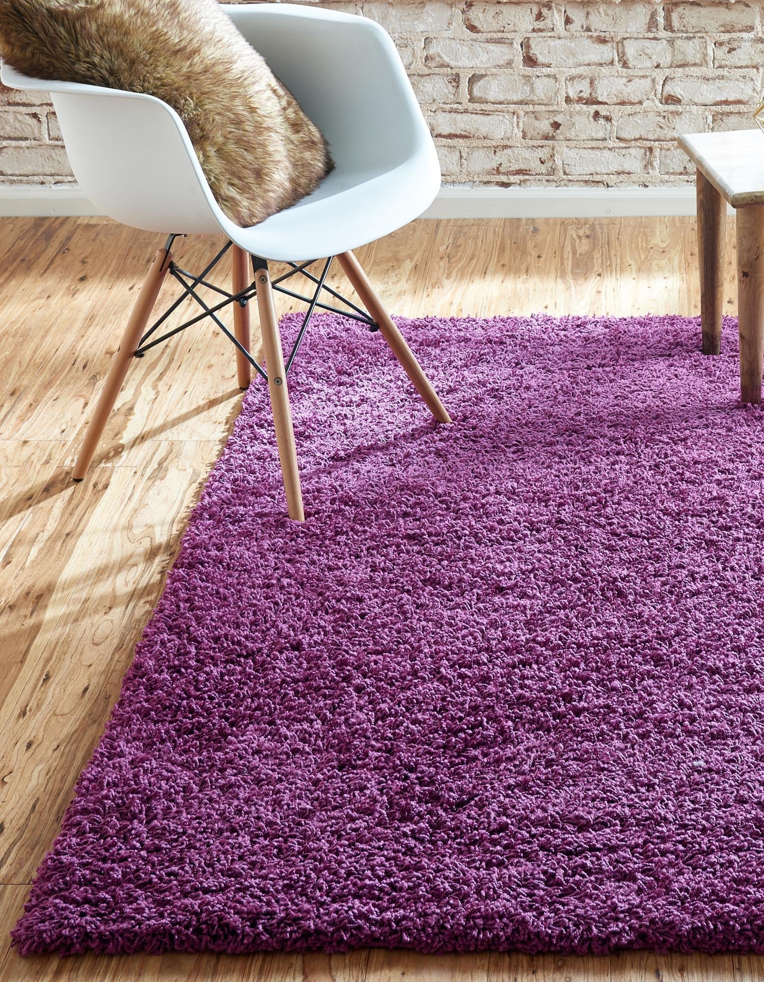 Plush Oasis Collection Area Rug - Serenity (Eggplant Purple)