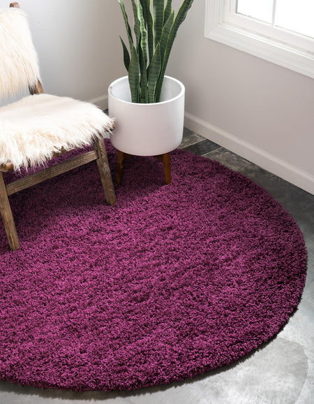 Plush Oasis Collection Area Rug - Serenity (Eggplant Purple)