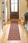 Garden Lattice Oasis Collection Area Rug - Arbor (Rust Red) Runner Rust Red  lifestyle 9