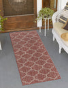 Garden Lattice Oasis Collection Area Rug - Arbor (Rust Red) Runner Rust Red  lifestyle 15