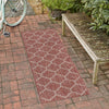 Garden Lattice Oasis Collection Area Rug - Arbor (Rust Red) Runner Rust Red  lifestyle 70