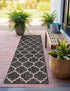 Seaside Lattice Collection Area Rug - Arbor (Black)