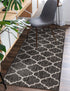 Seaside Lattice Collection Area Rug - Arbor (Black)