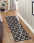 Seaside Lattice Collection Area Rug - Arbor (Black)