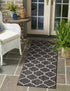 Seaside Lattice Collection Area Rug - Arbor (Black)