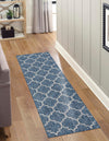 Garden Lattice Oasis Collection Area Rug - Arbor (Navy Blue) Runner Navy Blue  lifestyle 3