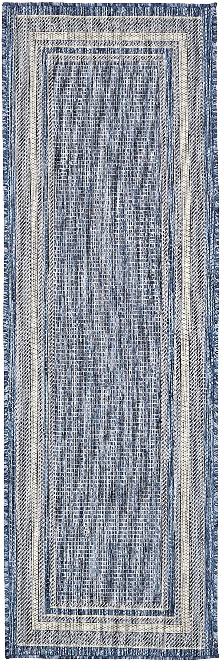 Terrace Fringe Collection Area Rug - Veranda (Blue)