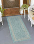 Terrace Fringe Collection Area Rug - Veranda (Aquamarine)