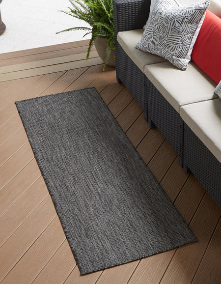 Seaside Serenity Collection Area Rug - Veranda (Black)