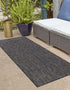 Seaside Serenity Collection Area Rug - Veranda (Black)