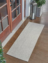 Patio Perfection Collection Area Rug - Veranda (Light Gray) Runner Light Gray  lifestyle 0