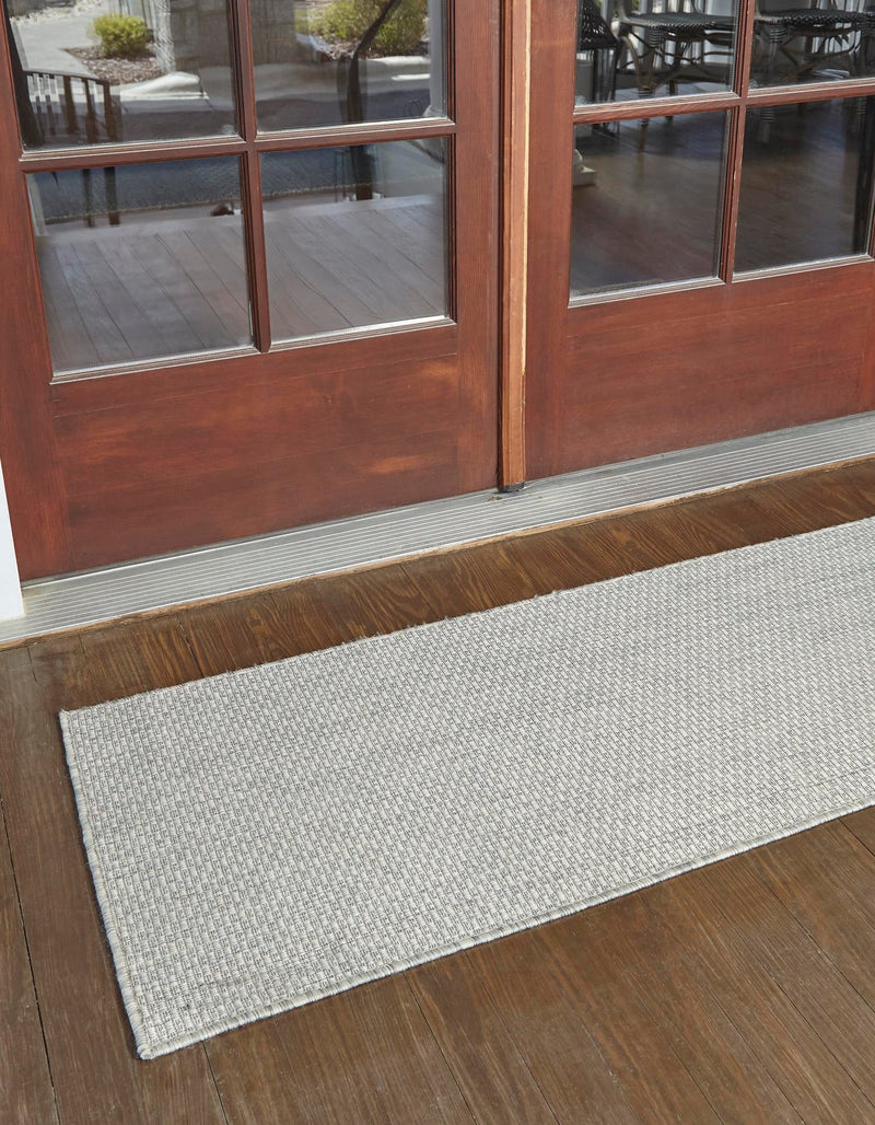 Patio Perfection Collection Area Rug - Veranda (Light Gray) Runner Light Gray  lifestyle 2