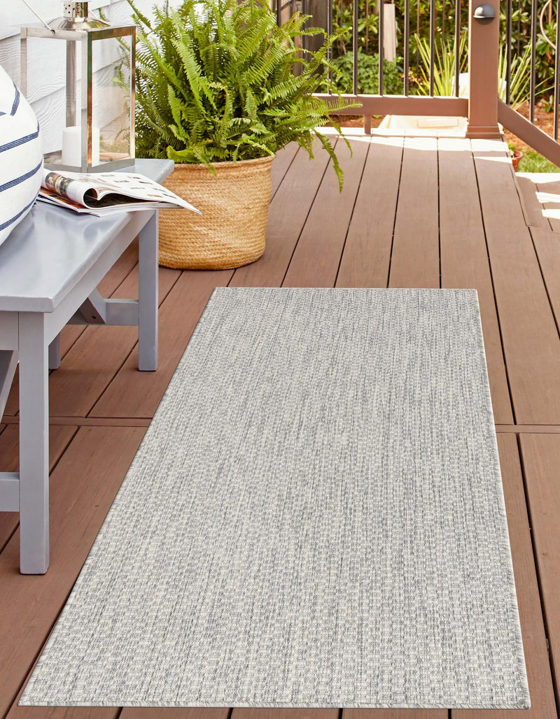 Patio Perfection Collection Area Rug - Veranda (Light Gray) Runner Light Gray  lifestyle 3