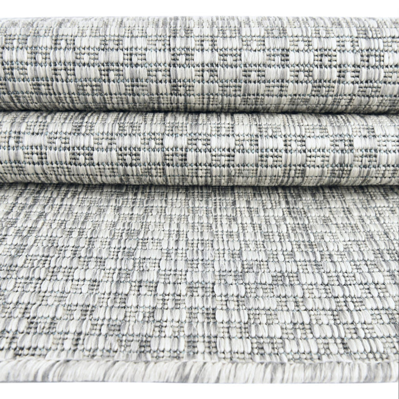 Patio Perfection Collection Area Rug - Veranda (Light Gray) Runner Light Gray  lifestyle 23