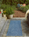 Patio Perfection Collection Area Rug - Veranda (Blue) Runner Blue  lifestyle 2