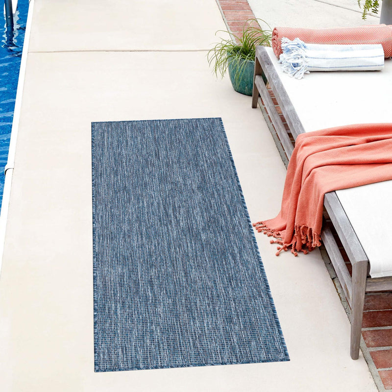 Patio Perfection Collection Area Rug - Veranda (Blue) Runner Blue  lifestyle 26