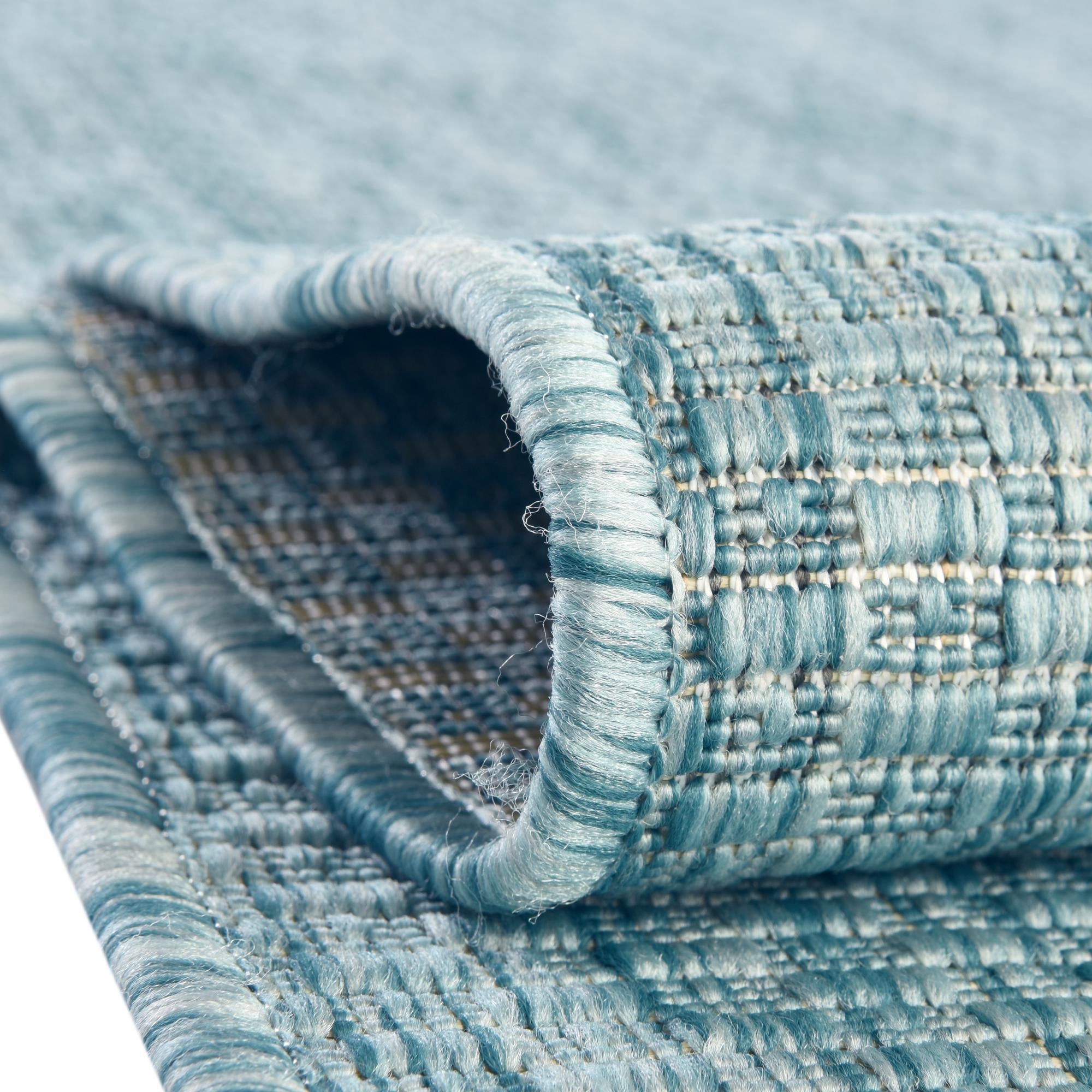 Seaside Serenity Collection Area Rug - Veranda (Aquamarine)