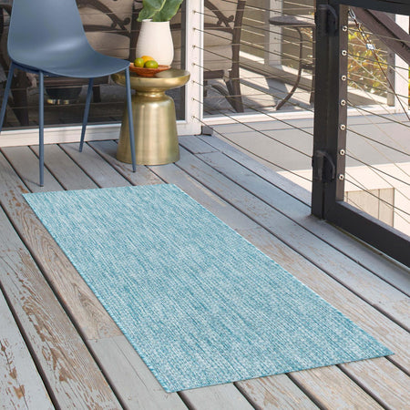 Seaside Serenity Collection Area Rug - Veranda (Aquamarine)