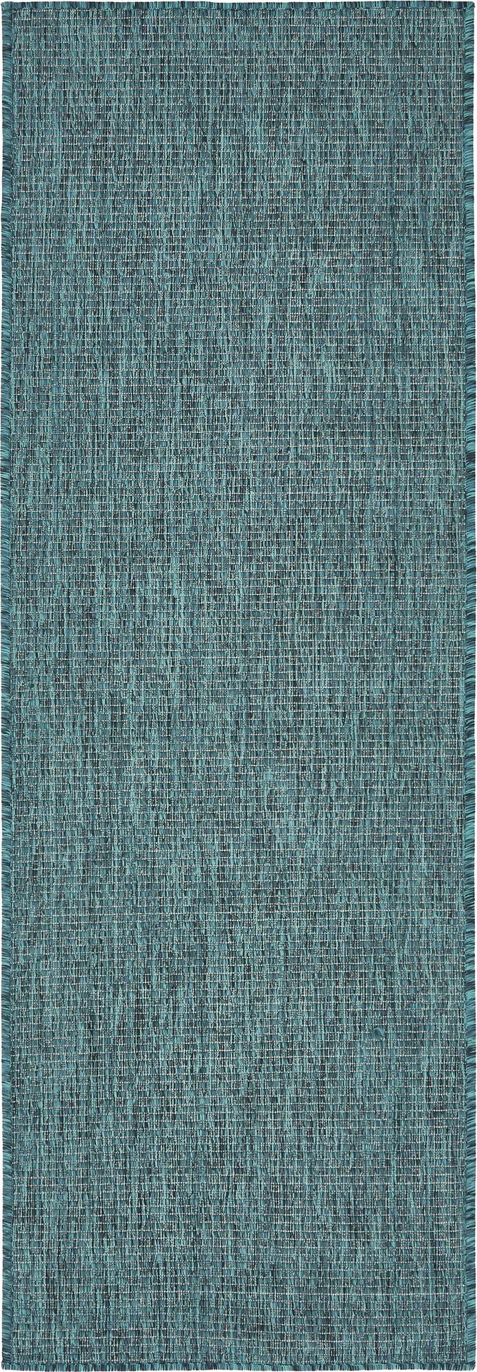 Patio Perfection Collection Area Rug - Veranda (Teal) Runner Teal Main