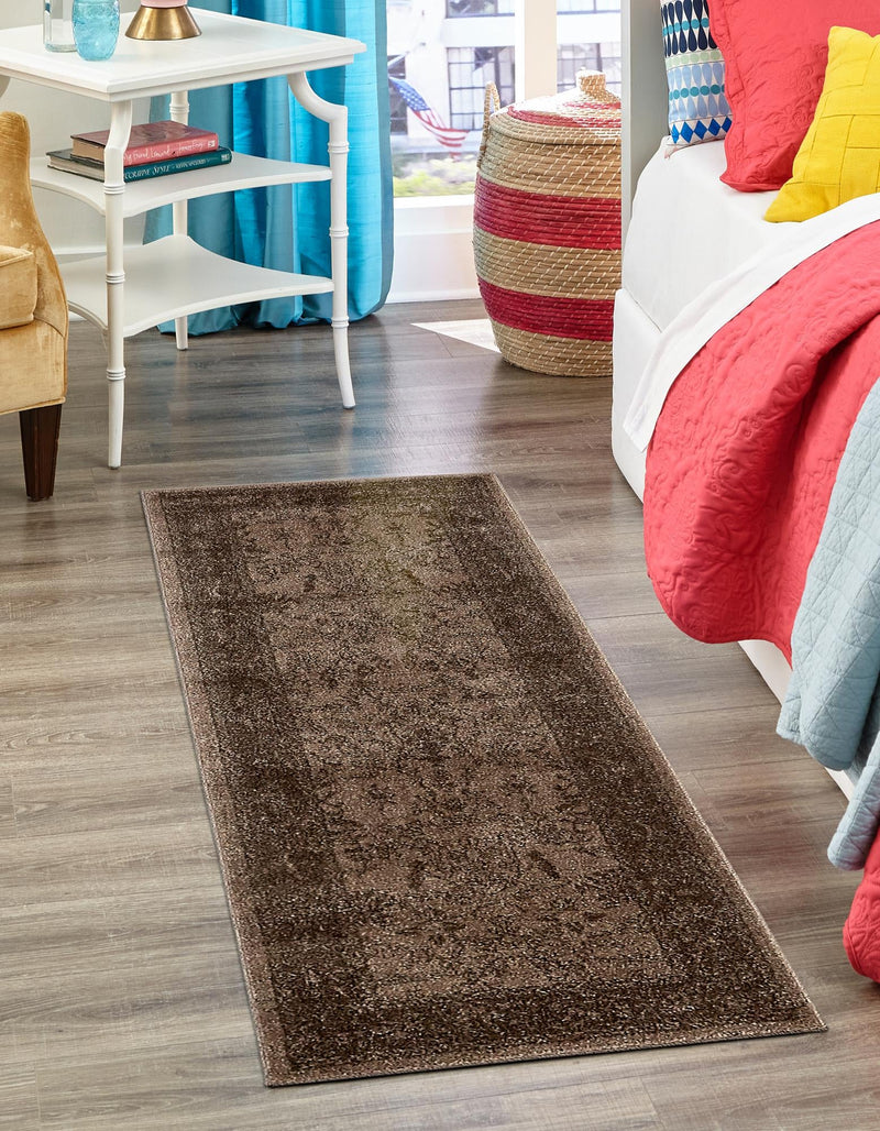 Horizon Collection Area Rug -  Apex (Brown) Runner Brown  lifestyle 41