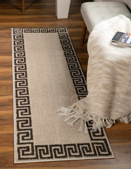 Aegean Labyrinth Collection Area Rug -  Santorini