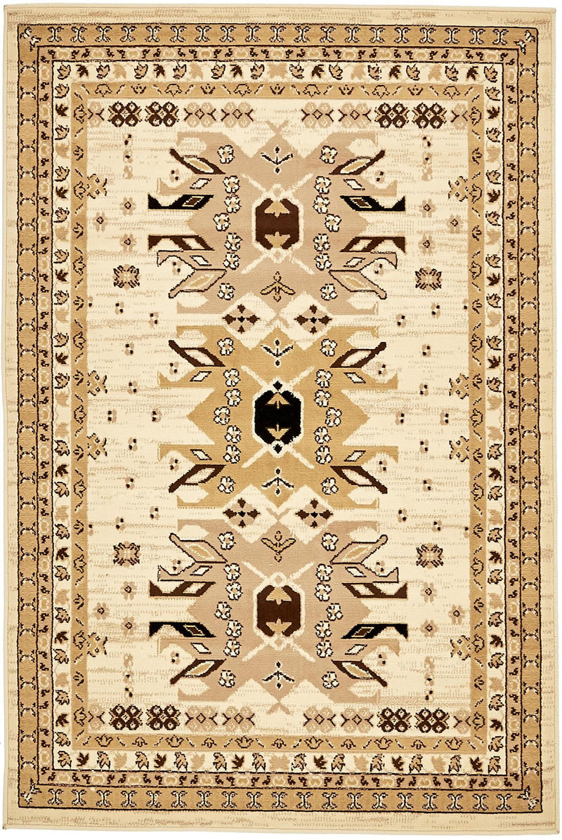 Tabriz Tapestries Collection Area Rug - Azerbaijan (Ivory) Rectangle Ivory Main