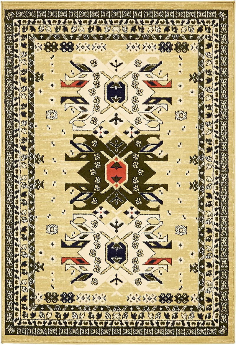 Tabriz Tapestries Collection Area Rug - Azerbaijan (Cream) Rectangle Cream Main