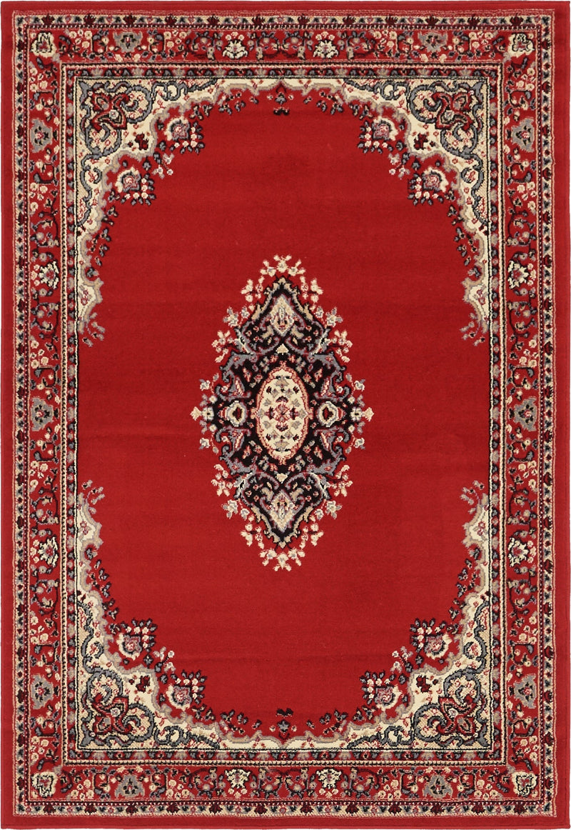 Tabriz Tapestry Collection Area Rug - Azerbaijan (Red) Rectangle Red  lifestyle 2