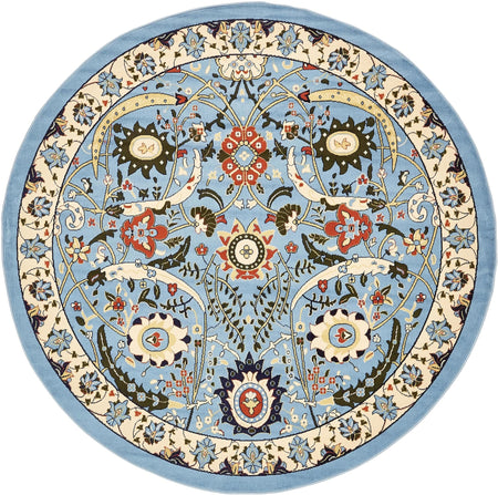 Tabriz Tapestry Collection Area Rug - Sahand (Blue)