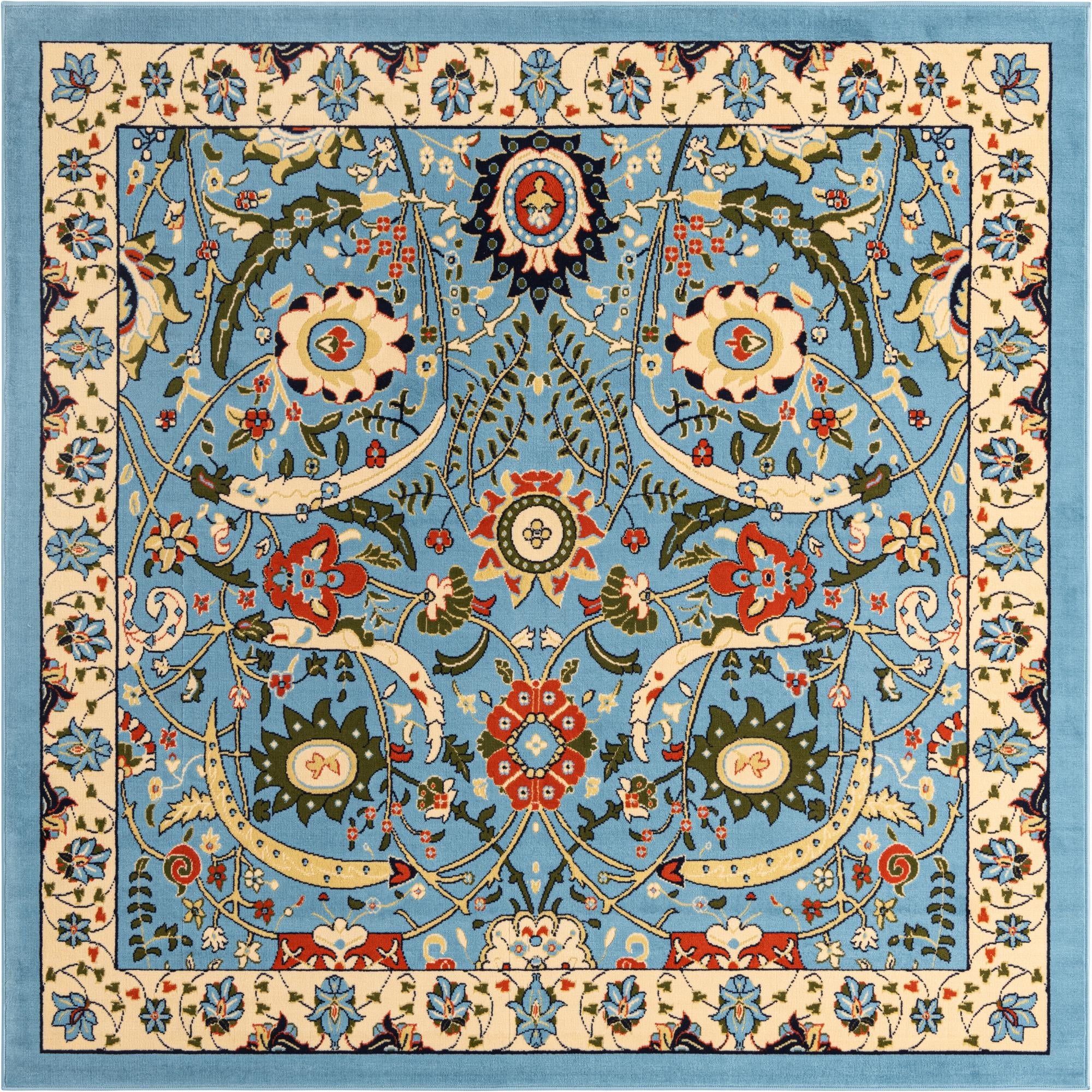 Tabriz Tapestry Collection Area Rug - Sahand (Blue)