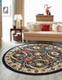 Tabriz Tapestry Collection Area Rug - Sahand (Navy Blue)