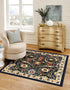 Tabriz Tapestry Collection Area Rug - Sahand (Navy Blue)